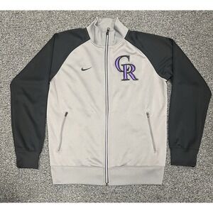 Nike Full Zip Jacket Colorado Rockies Dri Fit MLB baseball jacket Mens Small